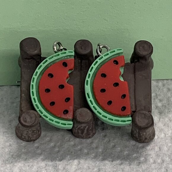 Watermelon Earring, Funny Food Earring, Fruit Earring, Gift Idea, Food Jewelry - Picture 3 of 6